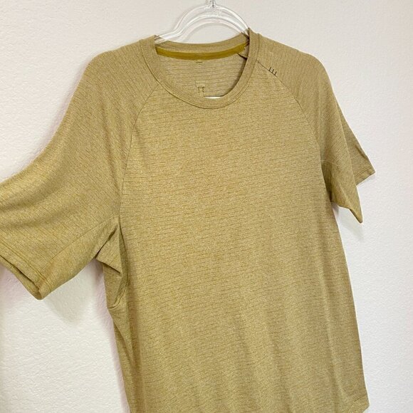 Lululemon Drysense Training Short Sleeve Shirt Heathered Bronze Green - Picture 3 of 8